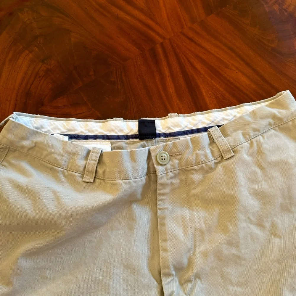 J.Crew Essential Chino Shorts Mens 35 Stone Khaki Cotton 10.5”